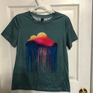 Emery Rose green graphic tee adult medium